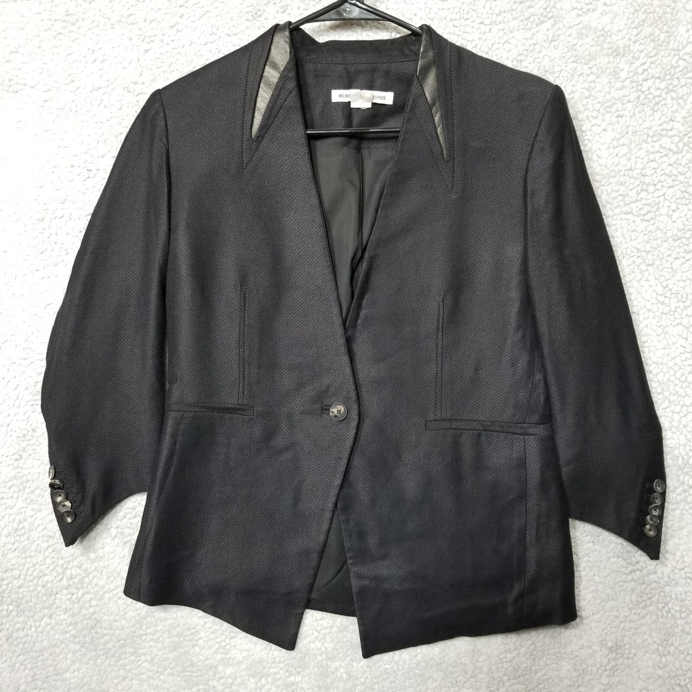 Helmut Lang For Intermix Black Blazer Coat Jacket Womens Size 2